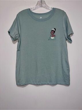Disney Princess & The Frog Princess Tiana Juniors Green T-Shirt Size M